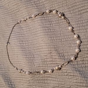 New York & Co. Silver Pearl Bead Necklace
